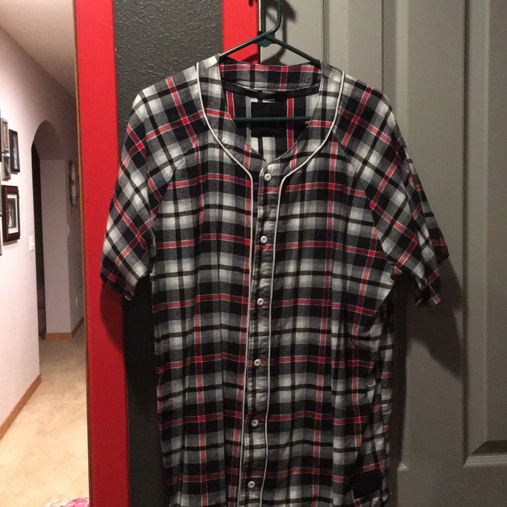 On The Byas short sleeve button down flannel shirt